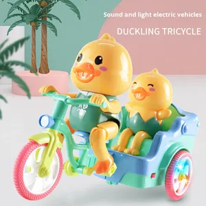 Motocicleta Eléctrica Infantil con Sonido y Luz de Pato Amarillo, <span class=keywords><strong>Triciclo</strong></span> de Juguete para Bebés, Venta al Por Mayor - Product Image 2