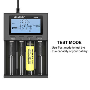Original LiitoKala Lii-M4 4 Steckplatz 5V 2A LCD-Display Universal Smart Charger Test kapazität 26650 18650 21700 AA AAA Batterie ladegerät - Product Image 5