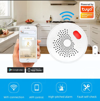 Détecteur de fumée TJDA RQ4, système d'alarme de sécurité domestique, automatisation, capteur de gaz intelligent sans fil Tuya WiFi, matériau ABS, détection 10-20m