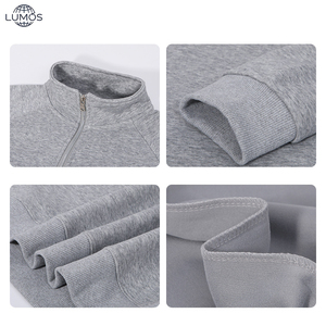 <span class=keywords><strong>Sweat</strong></span>-shirt <span class=keywords><strong>Homme</strong></span> Oversize en Coton de Haute Qualité, Col Montant, Manches Raglan, Demi-Zip, Style Streetwear – Vente en Gros - Product Image 4
