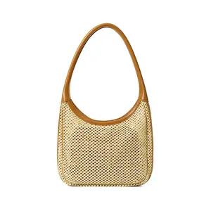 TAOMICMIC – sac à main de plage tissé en maille pour femmes, sac à bandoulière simple, sacs tissés à la main, printemps été