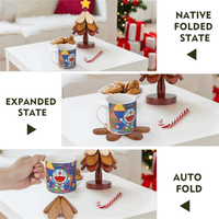 Sous-verres en bois pour arbre de Noël, résistants à la chaleur, écologiques, design moderne, pour la maison et la cuisine – Vente chaude
