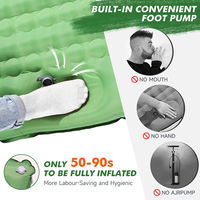 E-RIKE Tapis de camping gonflable imperméable de haute qualité en TPU avec pompe intégrée, ultraléger, pour la randonnée et les activités de plein air