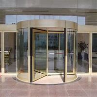Puerta Giratoria Automática de Vidrio de Tres o Cuatro Hojas, Ahorro de Energía, Control de Acceso, Bajo MOQ, Precio de Fábrica al por Mayor