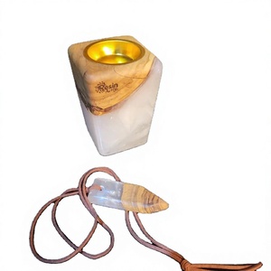 Quemador de Incienso Majestic Noor Legacy Hecho a Mano con Resina Epoxi y Madera de Acacia, Soporte Premium para Oud, Decoración Religiosa de Lujo - Product Image 1