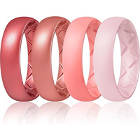 Bague de mariage en silicone 2026 pour femme, design respirant, style moderne, pour le sport et la gym, 5,5 mm de large x 2 mm d'épaisseur