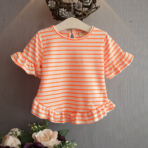 เสื้อยืดเด็กผู้หญิงแขนสั้นผ้าฝ้าย 100% คุณภาพพรีเมียมจากจีน - Product Image 4
