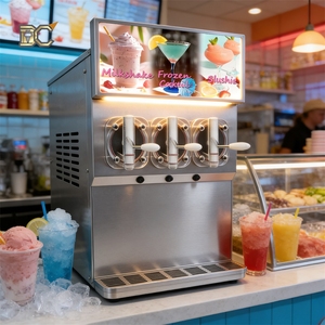 120L/H Commercial 3 Bowl Slushy <b>Machine</b> Countertop Maqukna Para Slushis Head Three Tank Italian <b>Ice</b> Cream Slush <b>Machine</b> For Sale - Product Image 1