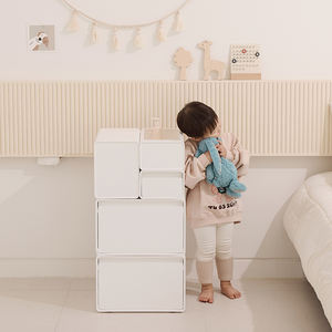 Boîte de rangement Plafarm Souffle type D, armoire modulaire empilable en plastique, organisateur de jouets pour enfants, organisateur de maison, modèle multi-niveaux DIY pour gagner de la place - Product Image 5
