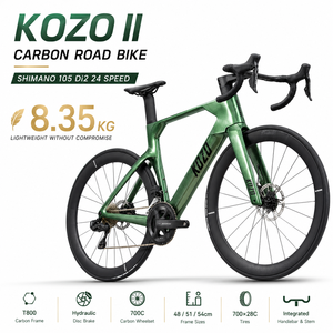 Vélo de course léger Aero 24 vitesses avec transmission électronique, pneus 700x28C, freins à disque hydrauliques, roues en carbone 50 mm - Product Image 1
