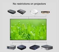 Pantalla de elevación de piso Proyección en el hogar Cine Cortina Blanca 4K HD Cortina de cine en casa para todos los proyectores 4K Electrónico 120 pulgadas