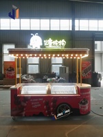 Camion de restauration mobile pliable pour marché nocturne, idéal pour les snacks, nouilles, raviolis, pains, glaces, fast-food, boissons, café – Soudure métallique hybride