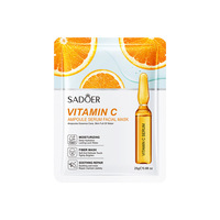 Masque en tissu hydratant, raffermissant et nourrissant pour le visage, infusé aux vitamines C, minéraux et extraits végétaux – Meilleure vente