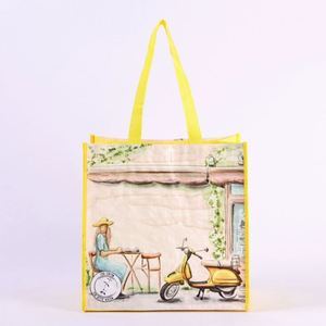 กระเป๋าผ้า PP เคลือบพิมพ์โลโก้ตามสั่งแบบขายส่ง พิมพ์สีเต็มรูปแบบ เป็นมิตรกับสิ่งแวดล้อม - Product Image 1