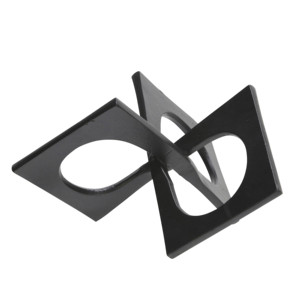 Scultura geometrica a quadrati collegati, oggetto decorativo moderno in metallo per la casa, il bagno, il soggiorno, l'ufficio. - Product Image 3