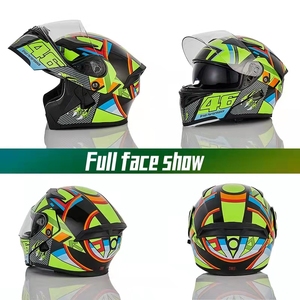 Casco integrale modulare approvato HSM DOT Dual Visor Casque De Moto casco da Moto ribaltabile altri accessori per Moto - Product Image 4