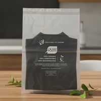 Sacs autocollants personnalisés 100 % compostables et biodégradables, écologiques, imprimés, pour l'emballage et le stockage des vêtements, expédition incluse