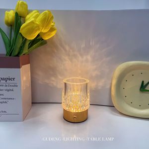 New cross-border trendy creative rechargeable crystal vase lamp, whiskey <b>mini</b> wine glass <b>table</b> lamp, bar atmosphere - Product Image 5