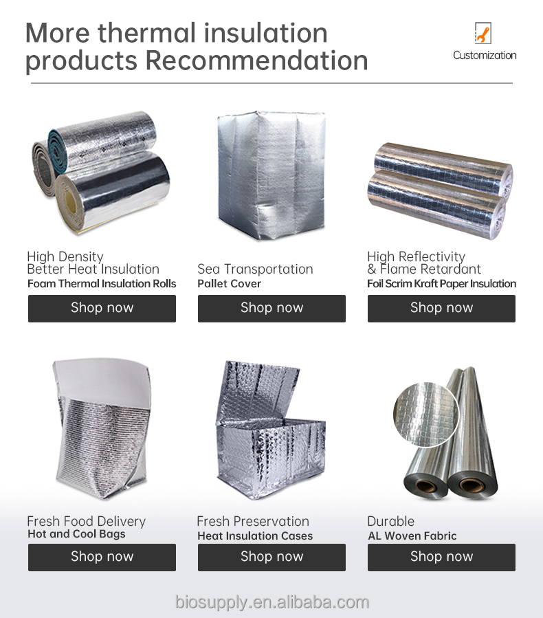 Insulated Heat Reflective Aluminum Bubble Foil Wrap for Floor