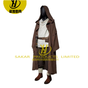 Disfraz de Cosplay de <span class=keywords><strong>Obi</strong></span>-<span class=keywords><strong>Wan</strong></span> Kenobi de <span class=keywords><strong>Star</strong></span> <span class=keywords><strong>Wars</strong></span>, Conjunto Completo Personalizado para Hombre Adulto, Disfraz de Personaje de Película de Cachemira - Product Image 2