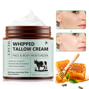 YECUCE Crema Idratante All-in-One al Sego Montato per Viso, Corpo, Mani e Piedi 120g, Sego da Bovini Allevati al Pascolo, Logo Personalizzabile per Rivenditori - Product Image 2