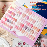 L'OEM/ODM bas en caoutchouc populaire supérieur de collection de vernis à ongles de gel de couche de base en caoutchouc de Vendeeni libèrent le vernis à ongles en caoutchouc de gel de couleur de la coutume 30