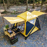 Tente gonflable double couche la plus vendue, imperméable, 2000-3000 mm, pour 1-2 personnes, camping et voyage en plein air