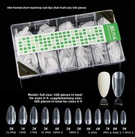 Ongles en gel souple en gros, couvrance totale, formes amande, cercueil, stiletto, French, transparents, en acrylique, 500 pièces, fournisseur avec logo personnalisé
