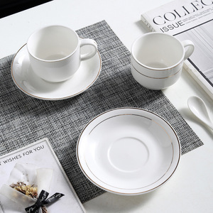 Juego de Taza y Platillo de Café de Cerámica de Color Sólido, Moderno, Portátil y Sencillo, para el Desayuno en Casa y el Té de la Tarde en Hoteles, con Opción de Logotipo Personalizado - Product Image 1