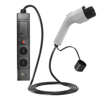 Câble de charge portable électrique 16A de haute qualité pour véhicules électriques avec prise de décharge automobile brésilienne Type 2, station d'alimentation extérieure