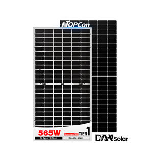 Panneaux solaires bifaciaux efficaces de 565 W, importés en gros de Chine, 530 W, 540 W, 550 W, 560 W, 580 W, double vitrage - Product Image 1