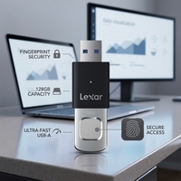 Clé USB Lexar F35Pro avec sécurité par empreinte digitale, nouvelle arrivée en gros, USB 3.0, clé USB, stylo, capacité de mémoire 64 Go, 128 Go, 256 Go