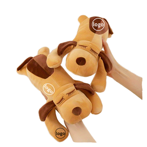 Perro de peluche personalizable, lindo muñeco de peluche, regalo de cumpleaños, relleno de algodón PP, etiqueta de logotipo personalizado, embalaje de etiqueta - Product Image 1