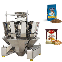 Peseuse automatique multi-têtes Doypack Machine de remplissage et d'emballage de collations/haricots au chocolat/machine d'emballage d'aliments pour animaux de compagnie