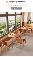 Table et chaises de salle à manger modernes en bois massif non pliables, mobilier commercial durable Dingshuai pour salon