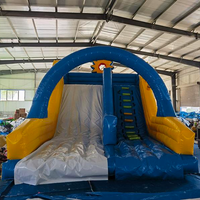 Nouveauté 2026 : Château gonflable PVC 4x6m avec toboggan aquatique, capacité 20 personnes, idéal pour les parcs urbains
