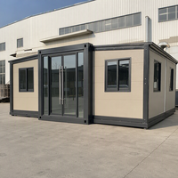 Maison conteneur préfabriquée modulaire personnalisée 2 chambres cuisine salle de bain emballage plat extensible 20 pieds structure en acier garantie 5 ans