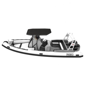 Luxury 25ft Double Aluminum DLRIB760 PVC/Hypalon Inflatable Boat For Family