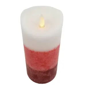 LED Kerzen Weihnachts säule Kerze mit Timer Marmor Stein LED-Licht
