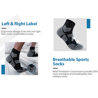 Chaussettes de sport pour hommes, chaussettes de course personnalisées, Coolmax, séchage rapide, chaussettes de compression sans couture