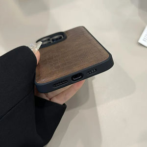 <span class=keywords><strong>Coque</strong></span> de téléphone en cuir à motif rétro <span class=keywords><strong>Crocodile</strong></span> pour <span class=keywords><strong>iPhone</strong></span> 15 14 13 12 <span class=keywords><strong>11</strong></span> Pro Max Couverture arrière souple antichoc de luxe - Product Image 6