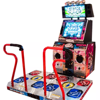 Jeux vidéo d'arcade colorés pour le divertissement en intérieur, machine de jeu de danse à pièces