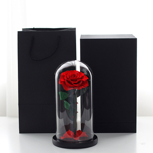 Regalos Tallo largo Rosa eterna Preservada Naturaleza fresca real <span class=keywords><strong>Amor</strong></span> para siempre Flor preservada en cúpula de vidrio Rosa preservada al por mayor - Product Image 3