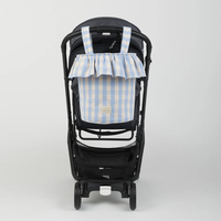 Sac fourre-tout à double poignée à volants bleu clair à carreaux pour maman, grand espace, organisateur de rangement pour bébé, voyage et crèche