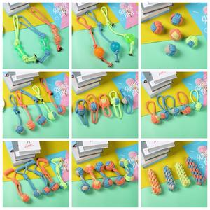 Piccolo cucciolo resistente al morso denti di pulizia giocattoli di corda per cani Pet corda di cotone forniture per addestramento e masticazione di giocattoli - Product Image 1