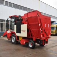 4YZX-3C 4 rangées de ramasseuses de fourrage d'ensilage à tiges de maïs récolteuse de fourrage à gazon tracteur automoteur récolteuse d'ensilage