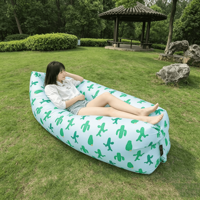 Canapé gonflable au design moderne, pliable, portable, en tissu Oxford, marque QFH, modèle HW14, pour le camping et les pique-niques