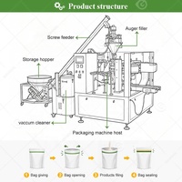 Machine de remplissage et de scellage pour sachets Doypack plats à fermeture éclair pour poudre d'oignon