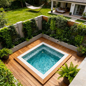 Piscina de hidromasaje exterior para 5 personas, de fibra de vidrio, con kit de masaje, jacuzzi, piscinas de diversión acuática, piscina con estructura. - Product Image 2
