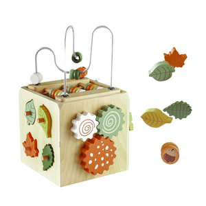 Cubo Educativo Montessori 6 in 1 in Legno, <span class=keywords><strong>Gioco</strong></span> da Tavolo Multifunzione per Bambini, Regalo Perfetto per Insegnare l'<span class=keywords><strong>Amore</strong></span> per il Legno - Product Image 4